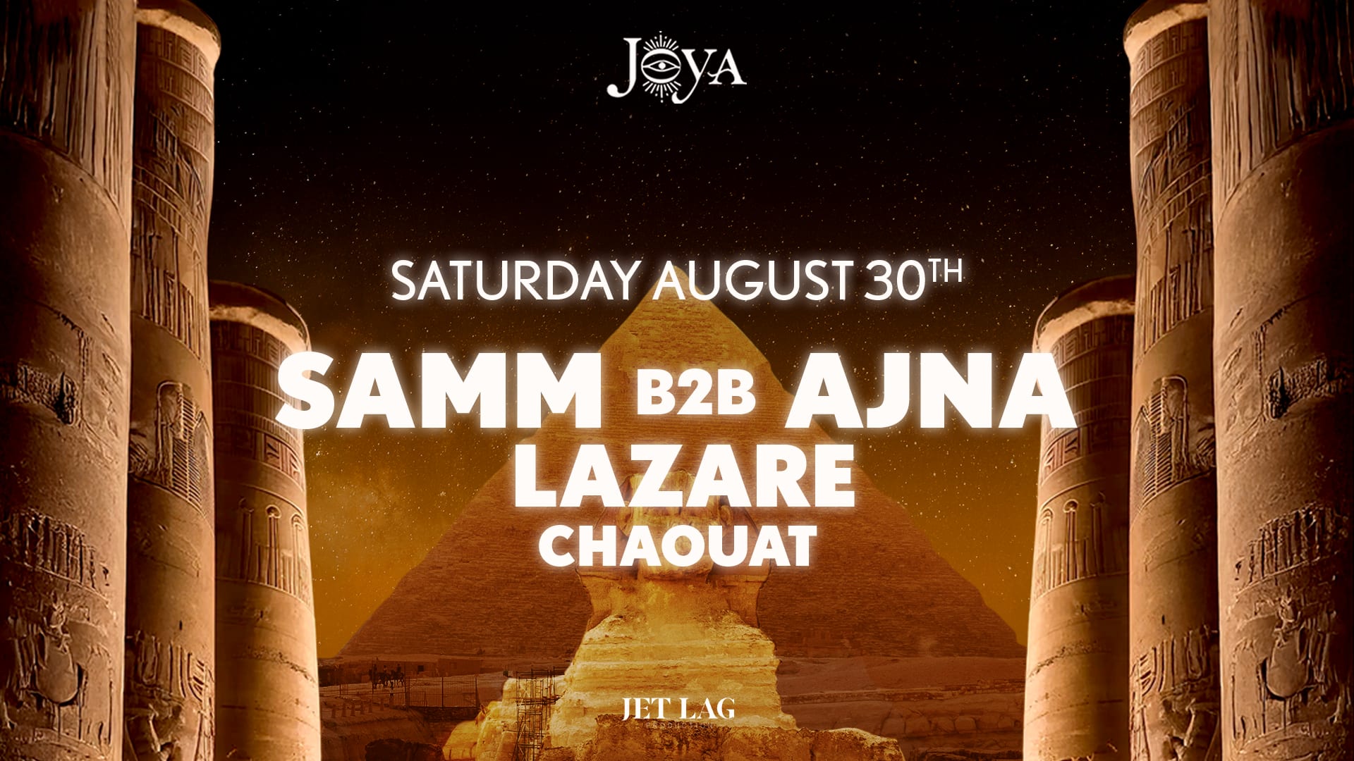 Joya Invite : Samm B2b Ajna, Lazare , Chaouat Cover