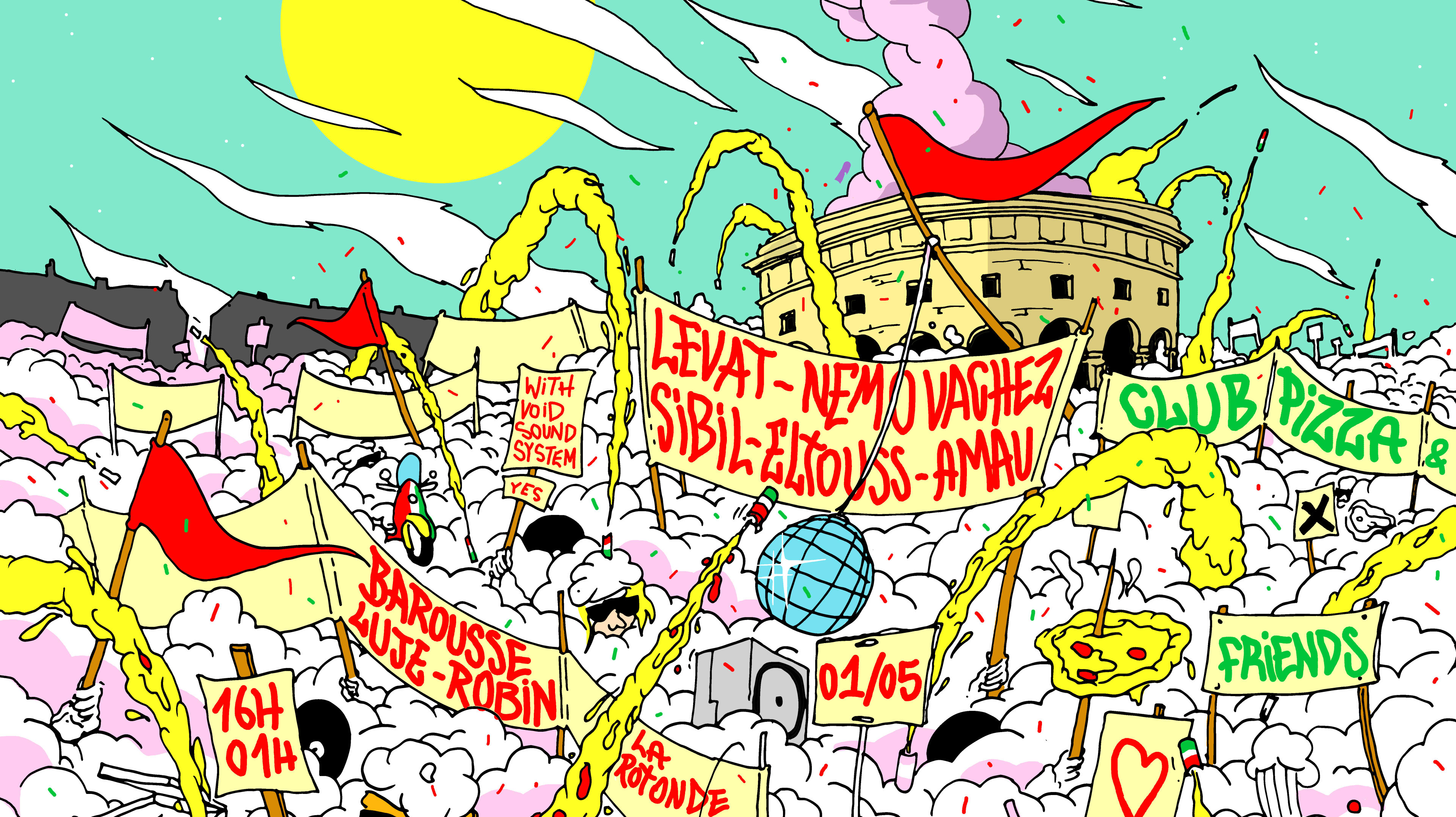 Club Pizza & Friends W/ Levat, Sibil, Nemo Vachez, Eltouss Cover
