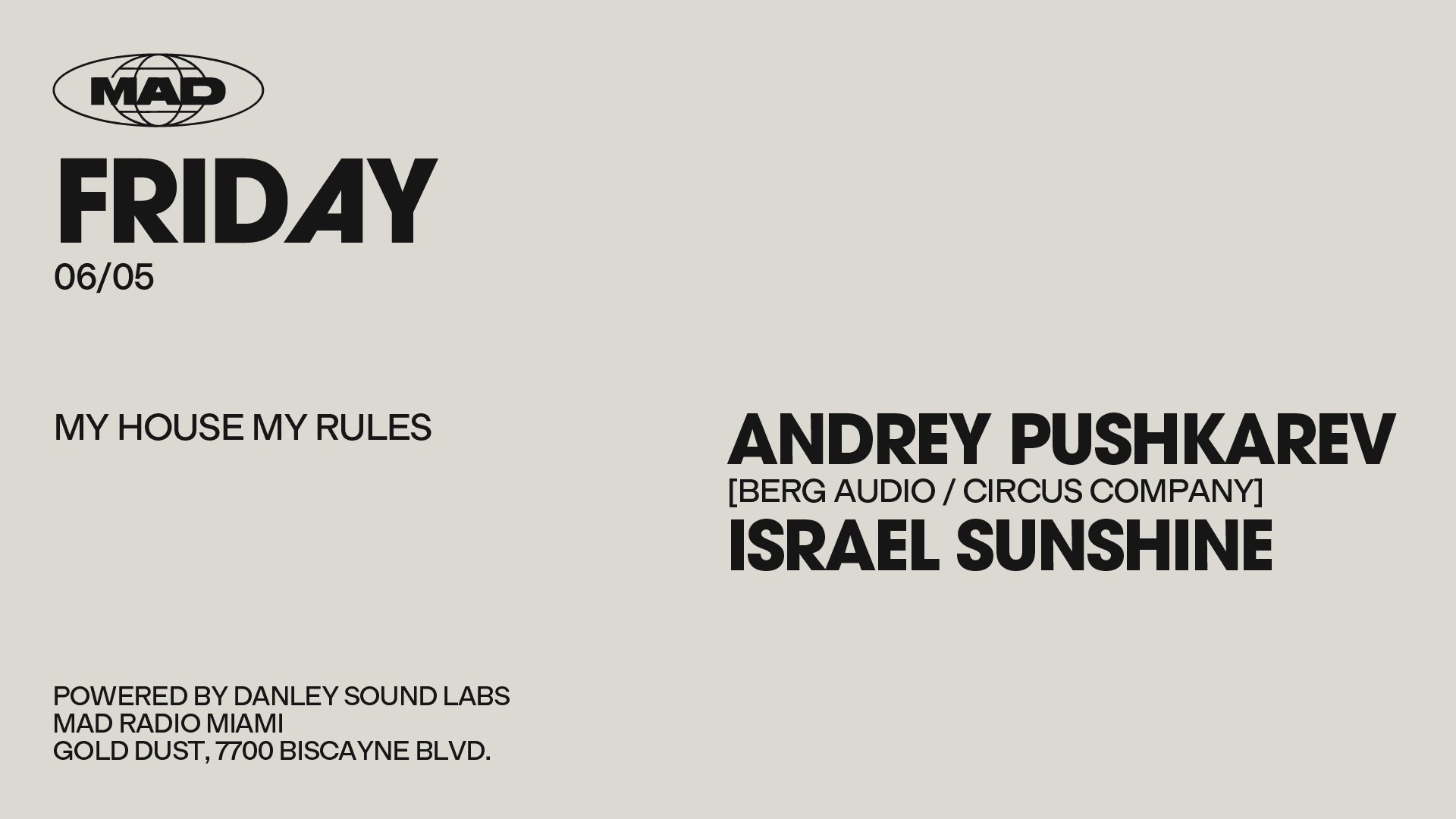 My House My Rules / Special Guest: Andrey Pushkarev / Israel Cover