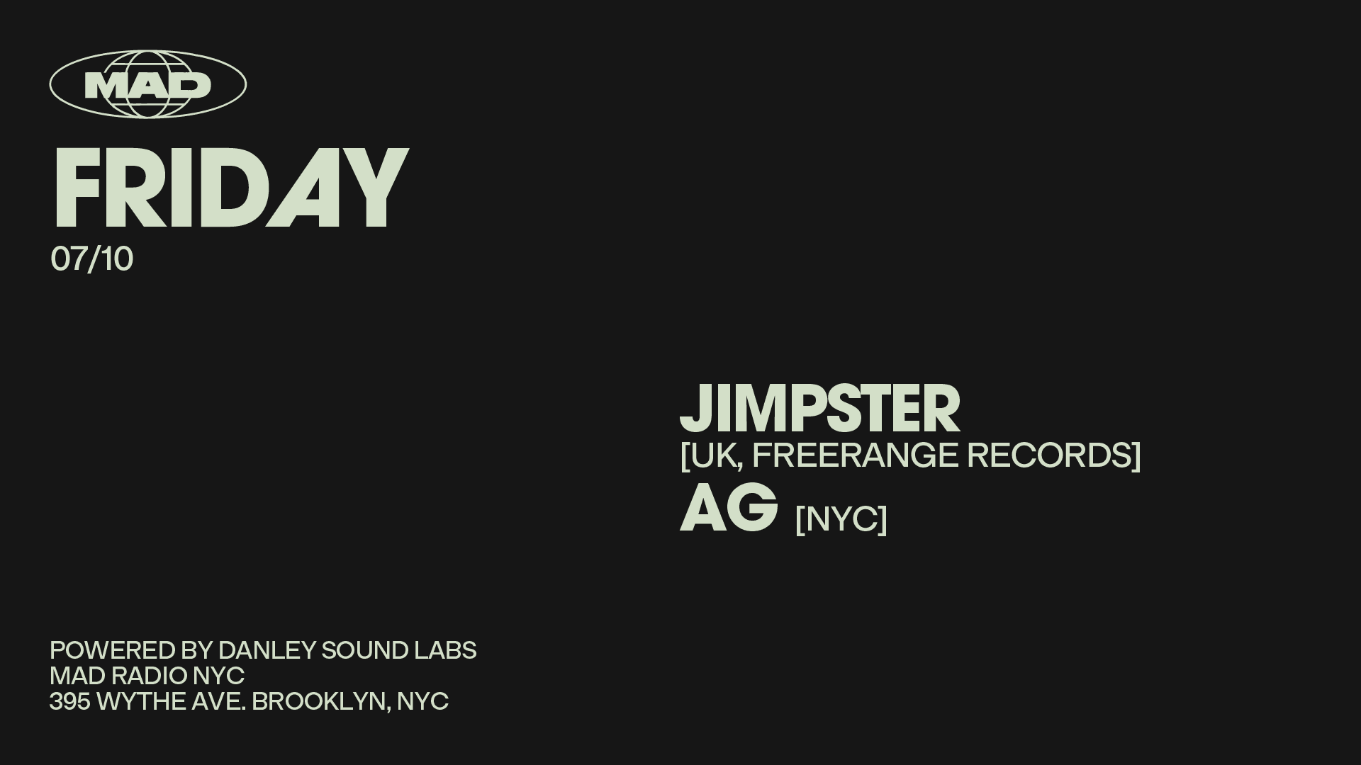 Special Guest: Jimpster / Ag [Nyc] Cover