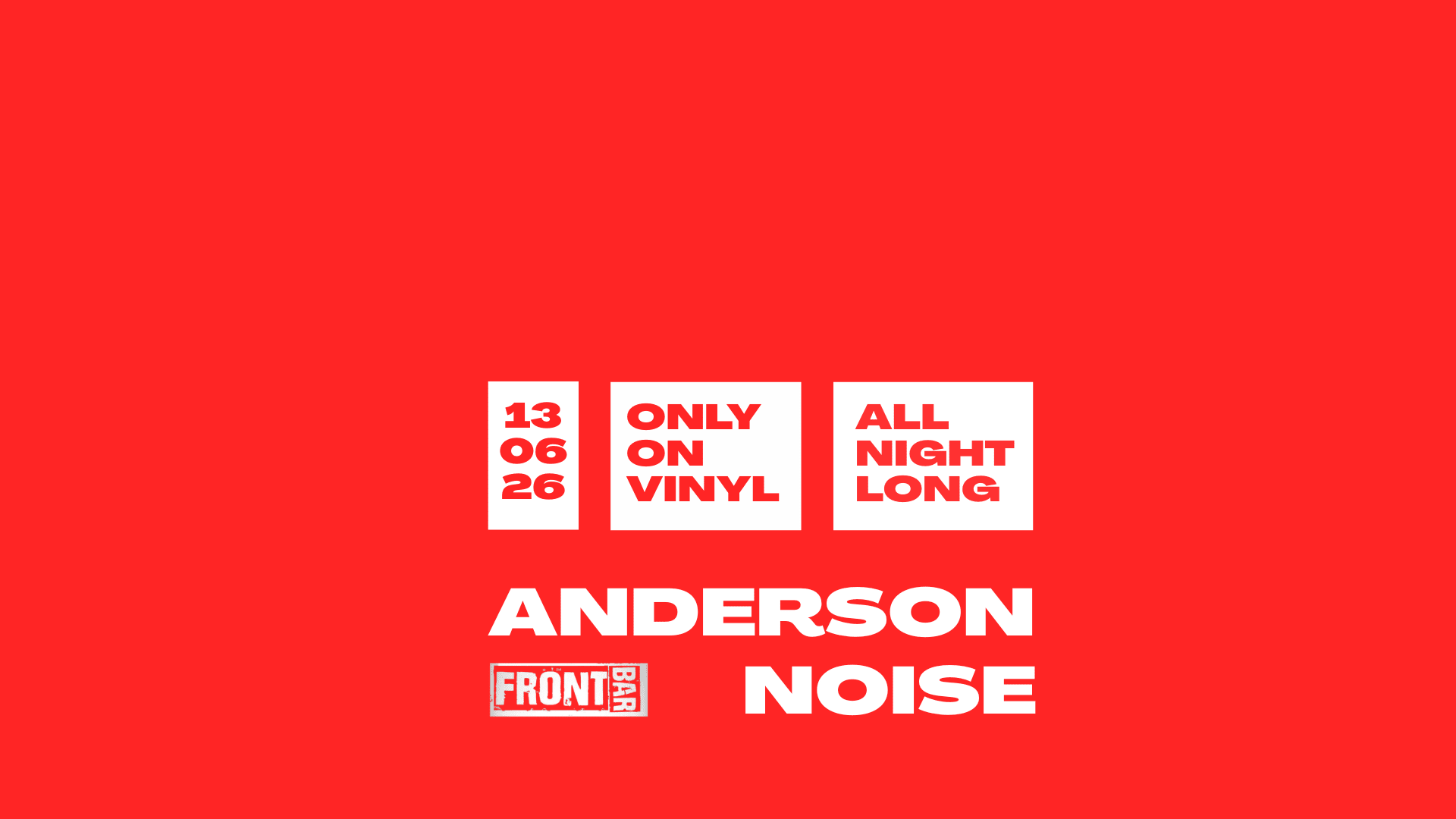 Anderson Noise Only On Vinyl Cover