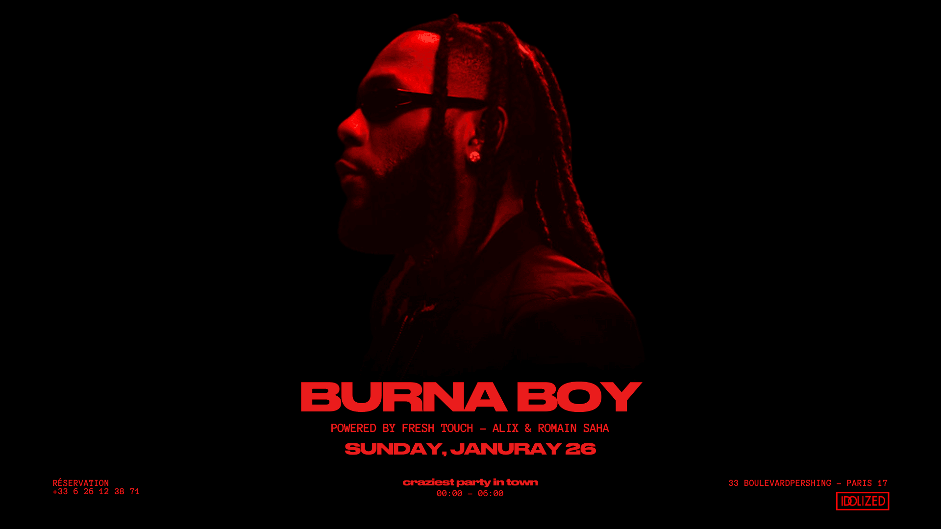 Burna Boy @ Fresh Touch I Pfw Sunday- Jan. 26th Cover
