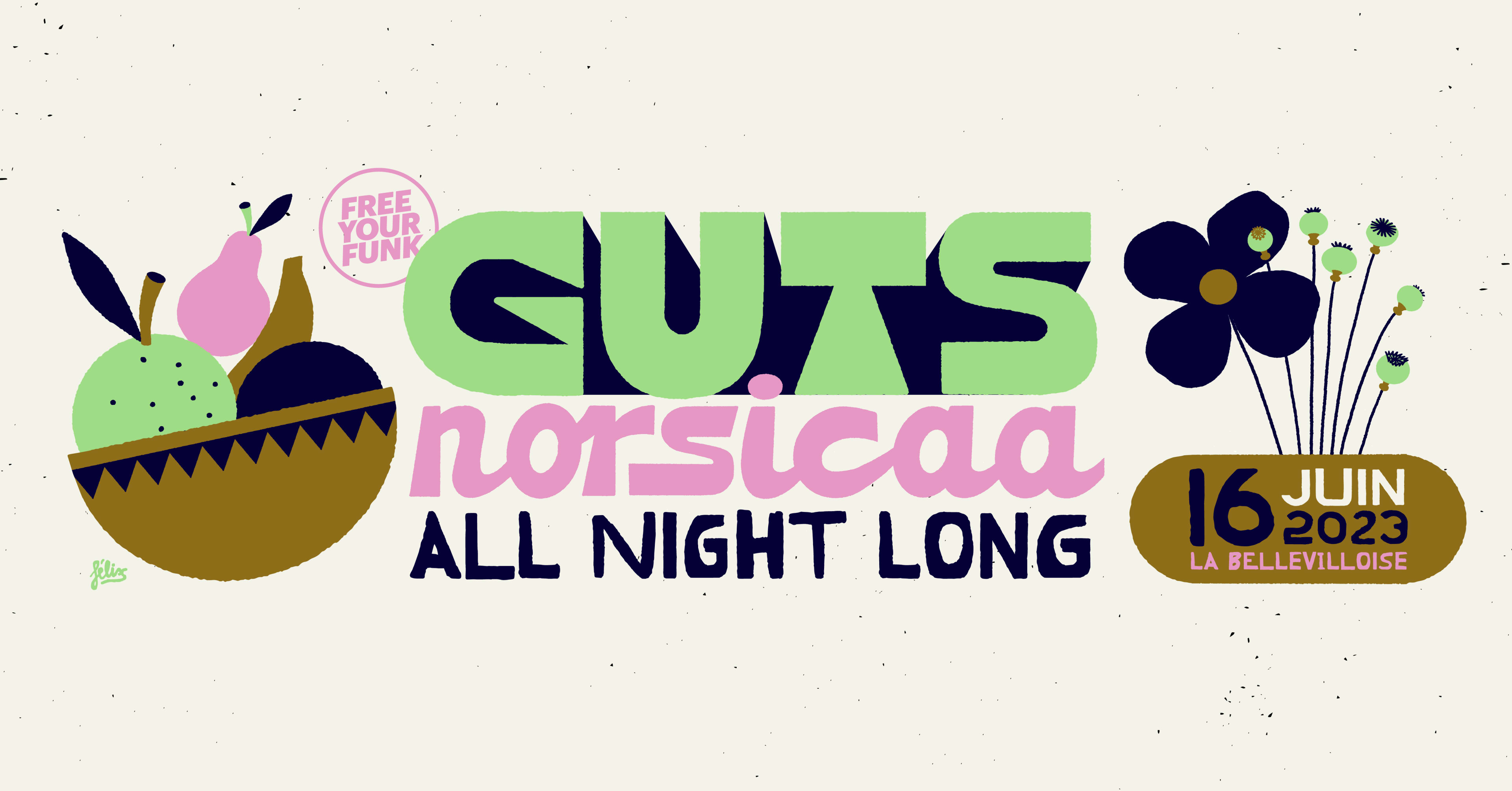 Free Your Funk : Guts & Norsicaa & Don Alirio All Night Long Cover