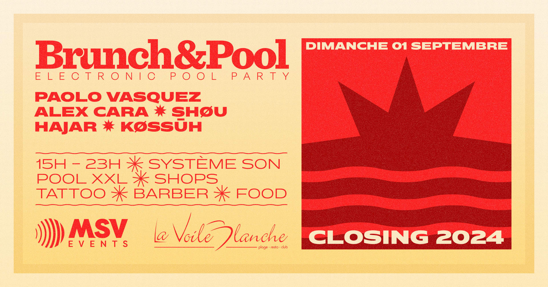 Brunch & Pool - Closing - Pool Party & Open Air Cover