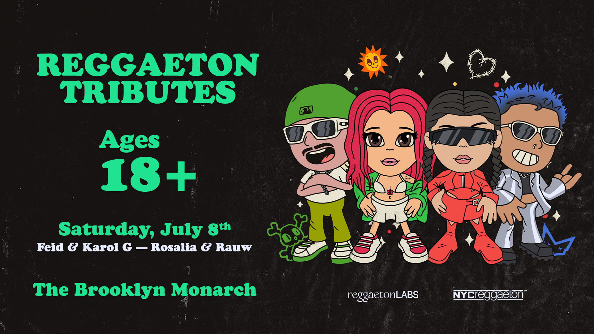 Reggaeton Tributes - July 8th (18+) Cover