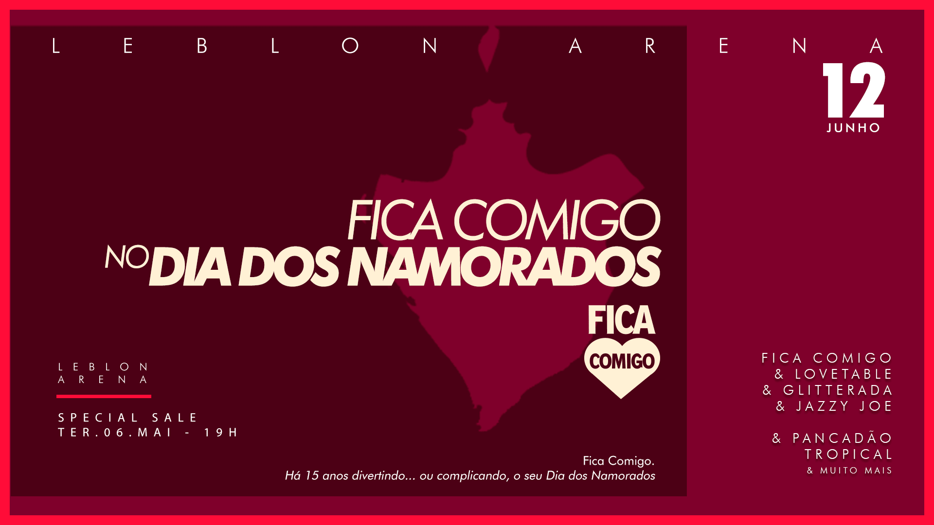 12/06 | Ficacomigo, No Dia Dos Namorados | Leblon Arena Cover