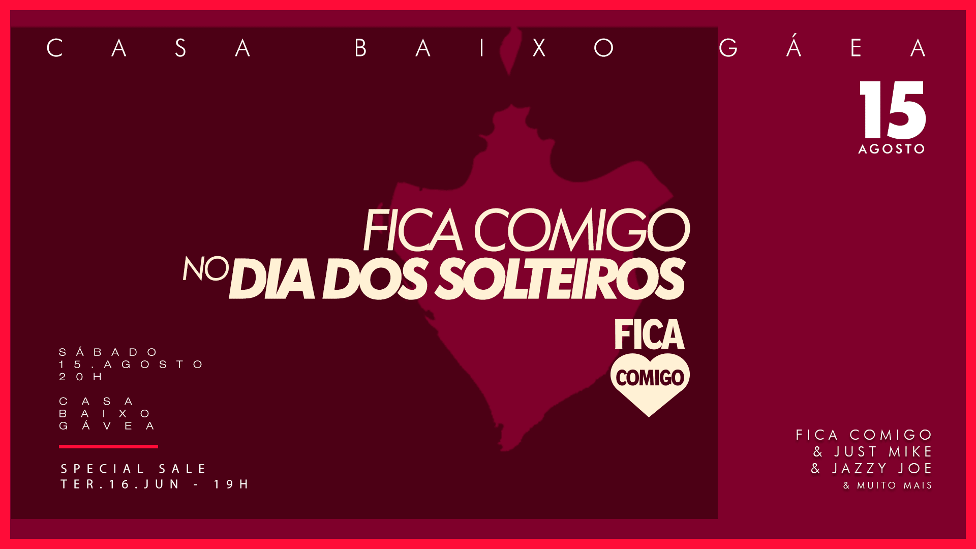 15/08 | Fica Comigo, No Dia Dos Solteiros | Openbar | Casabg Cover