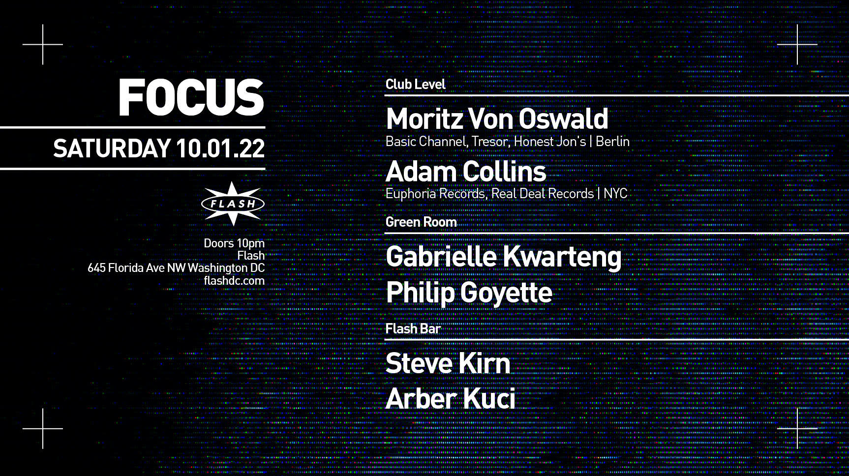 Focus: Moritz Von Oswald - Adam Collins - Gabrielle Kwarteng Cover