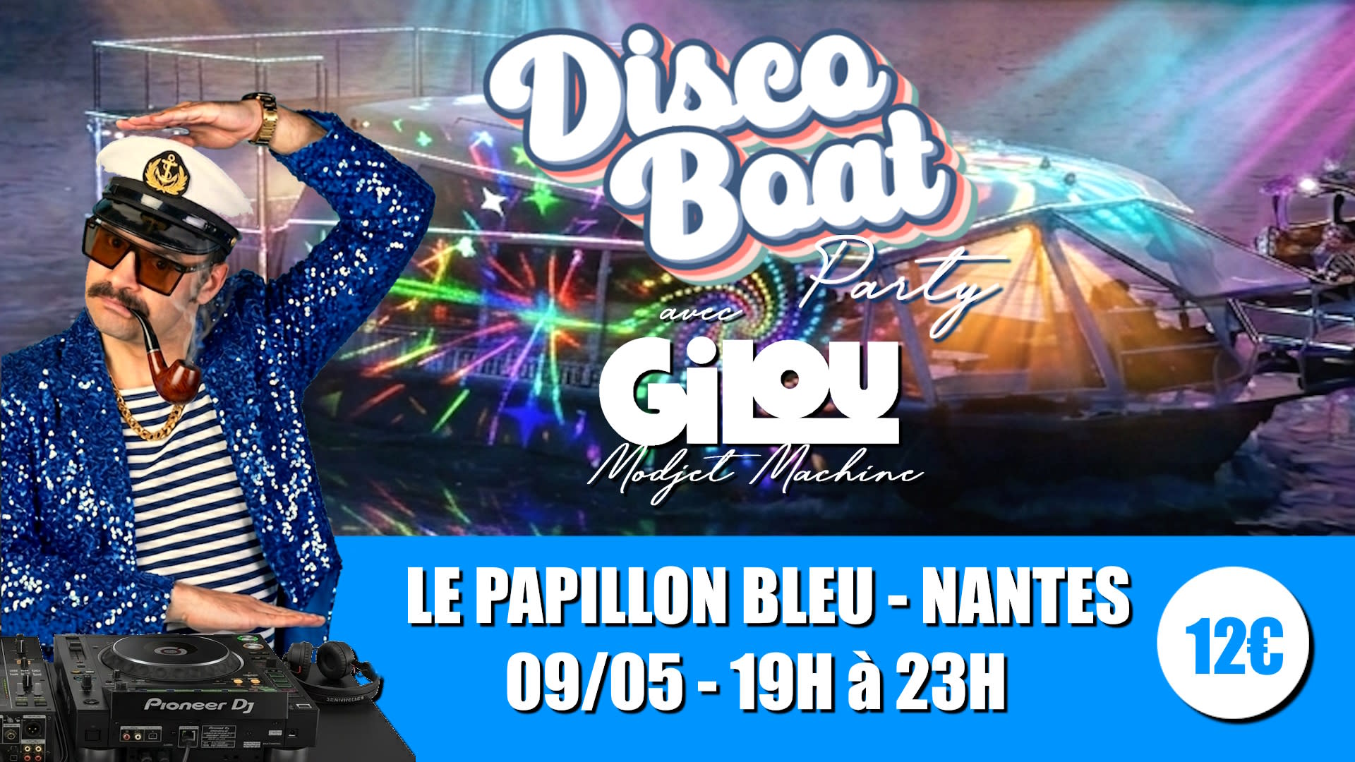 Disco Boat - Gilou Modjet Machine Cover
