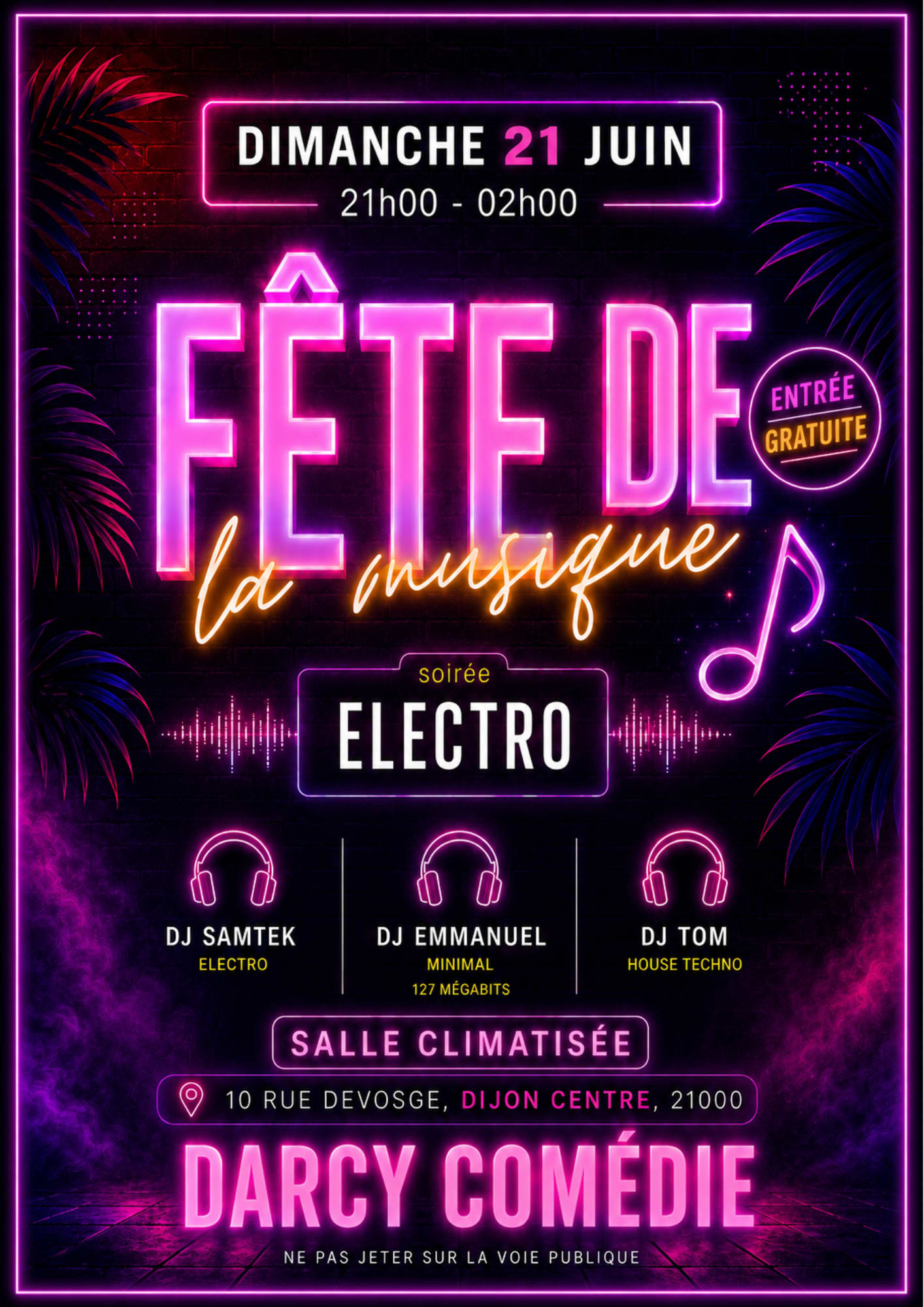 Fête De La Musique Au Darcy Comedie Cover