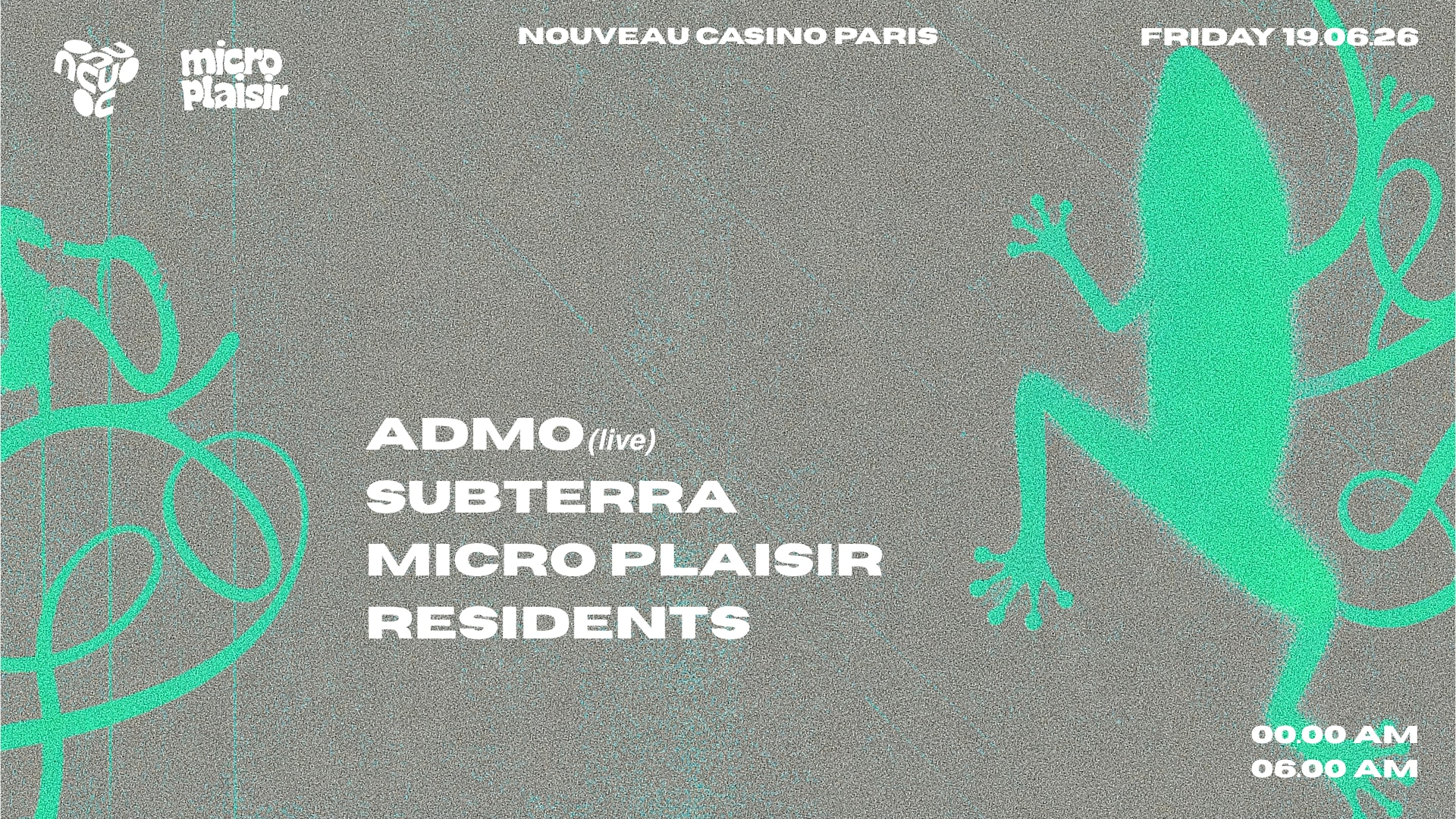 Micro Plaisir : Admo (Live), Subterra, Residents Cover