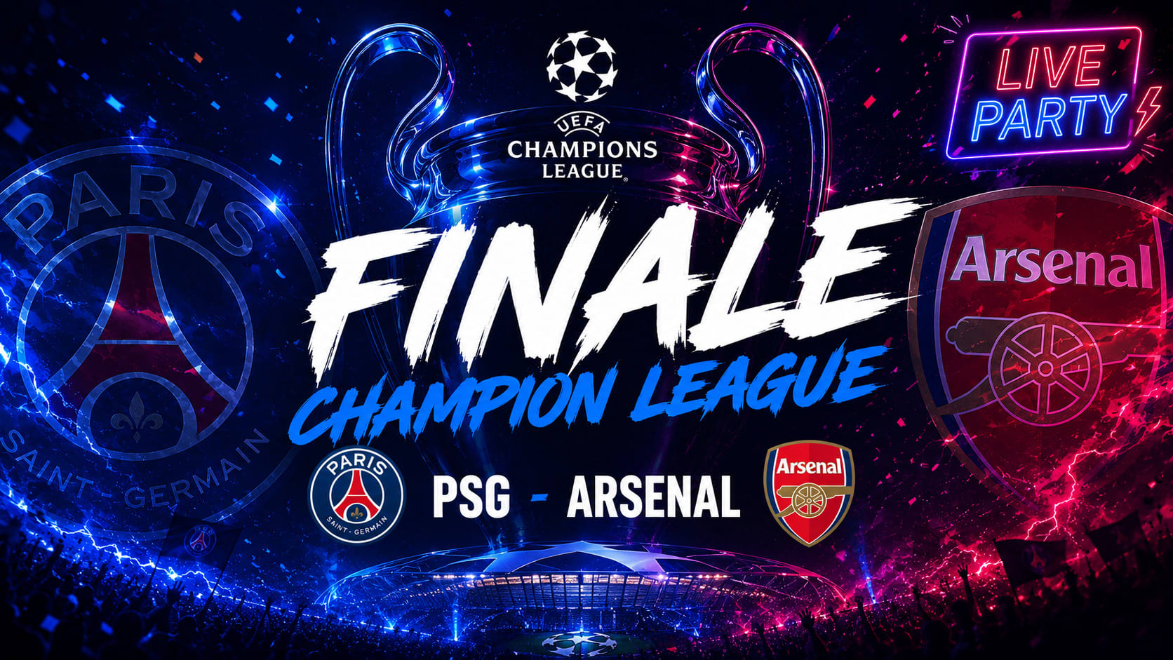 Finale Champion League : Diffusion Match & Party Cover