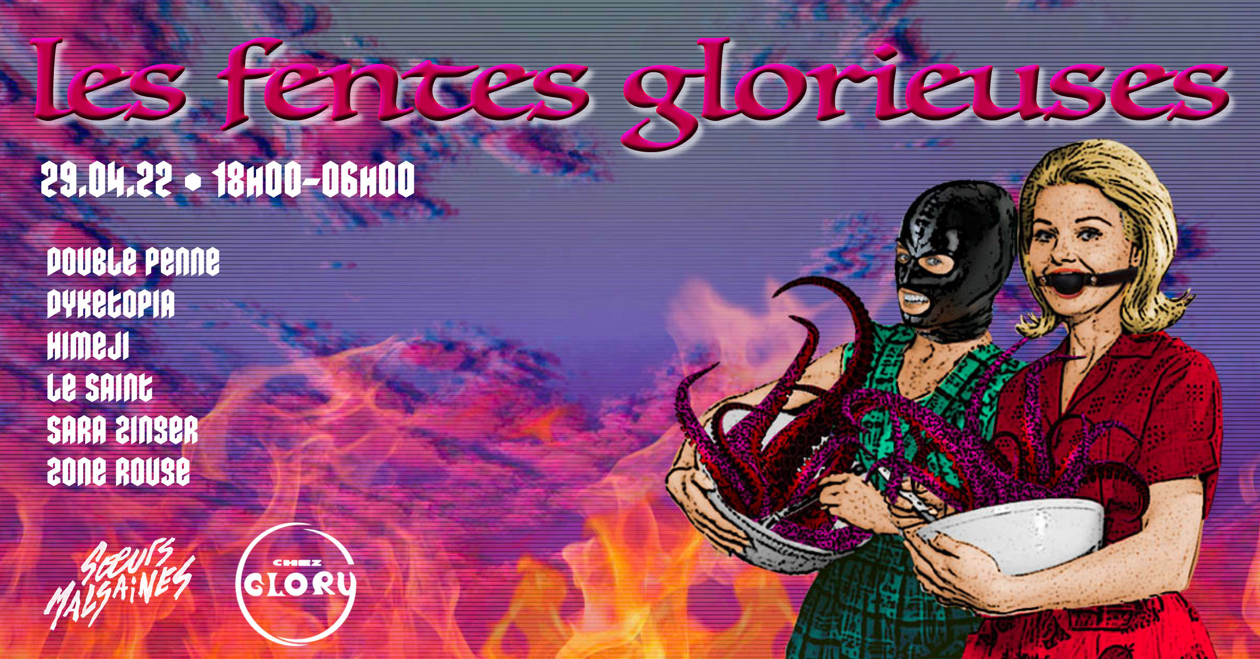 Chez Glory : Soeurs Malsaines *Les Fentes Glorieuses* Cover