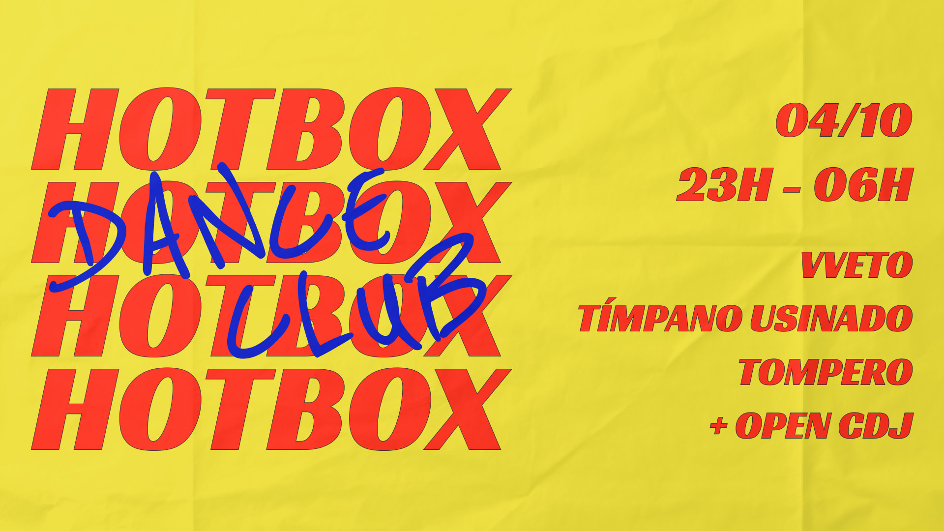 Hotbox Dance Club Cover