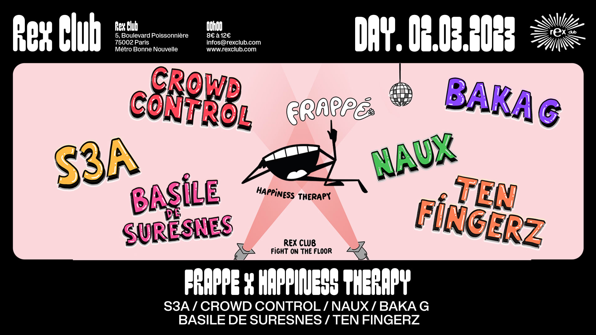 Frappé Invite Happiness Therapy W/ S3a, Crowd Control & More Cover