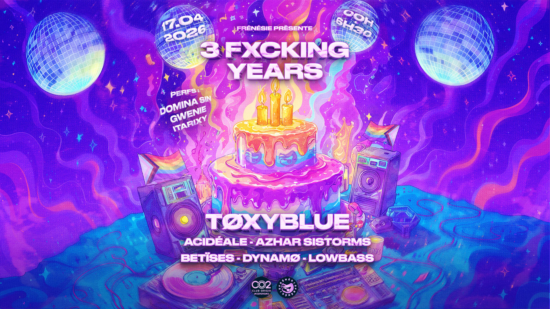 Frénésie Invite Tøxyblue - 3 Fxcking Years Cover