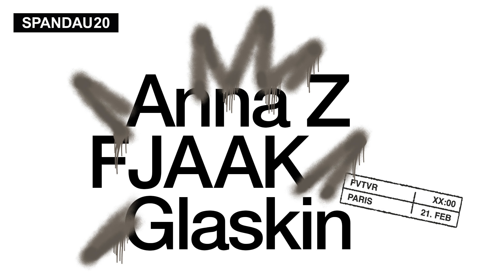 Spandau20: Fjaak, Anna Z, Glaskin Cover