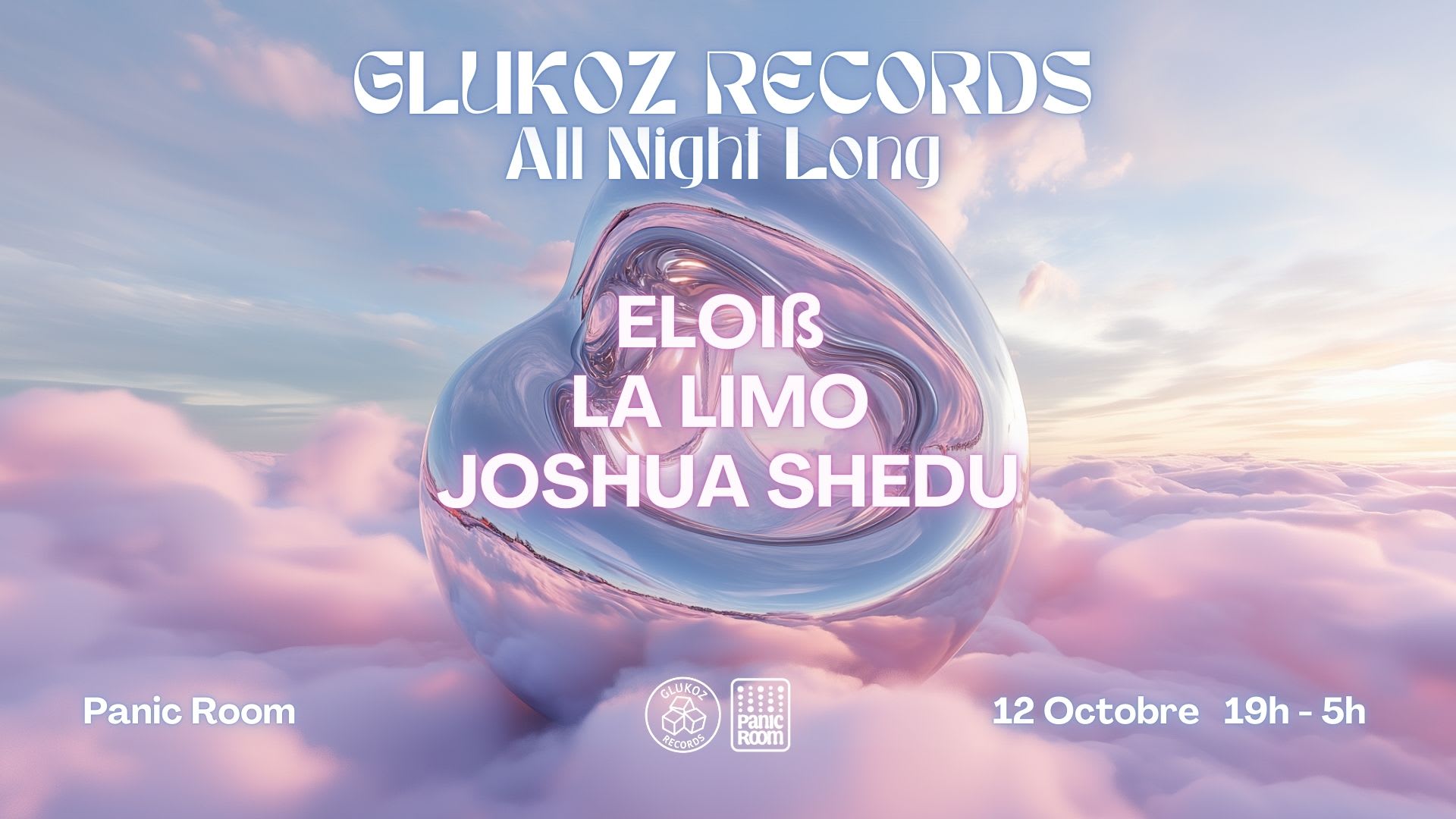 Glukoz Records X Panic Room : Eloiß, La Limo, Joshua Shedu Cover