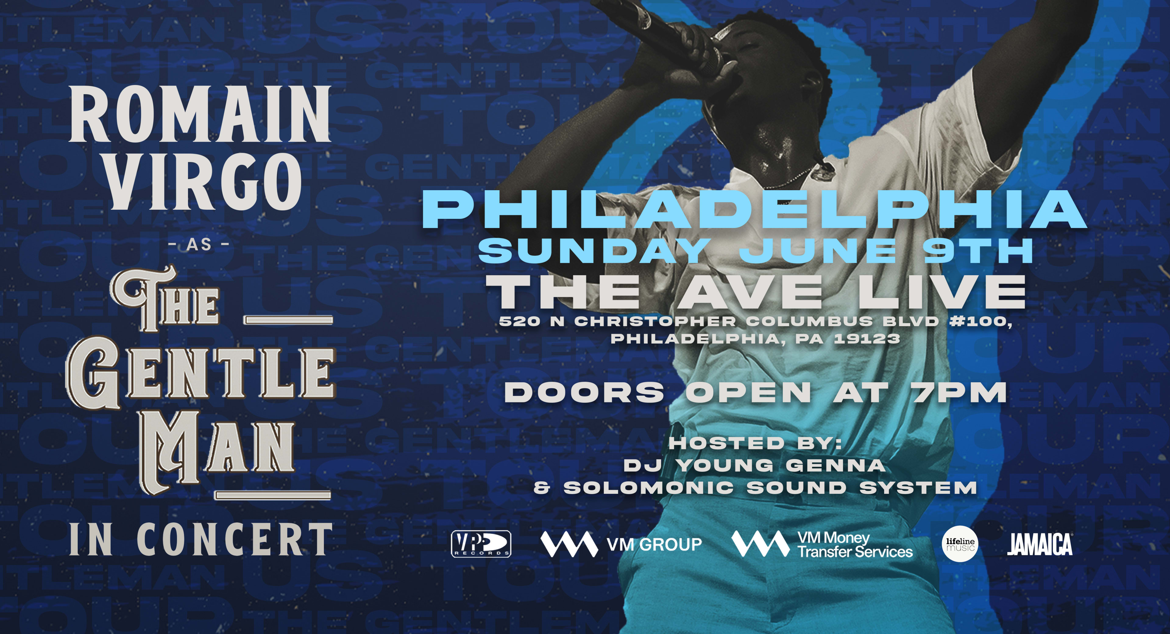 Romain Virgo : The Gentle Man Tour Philly Cover