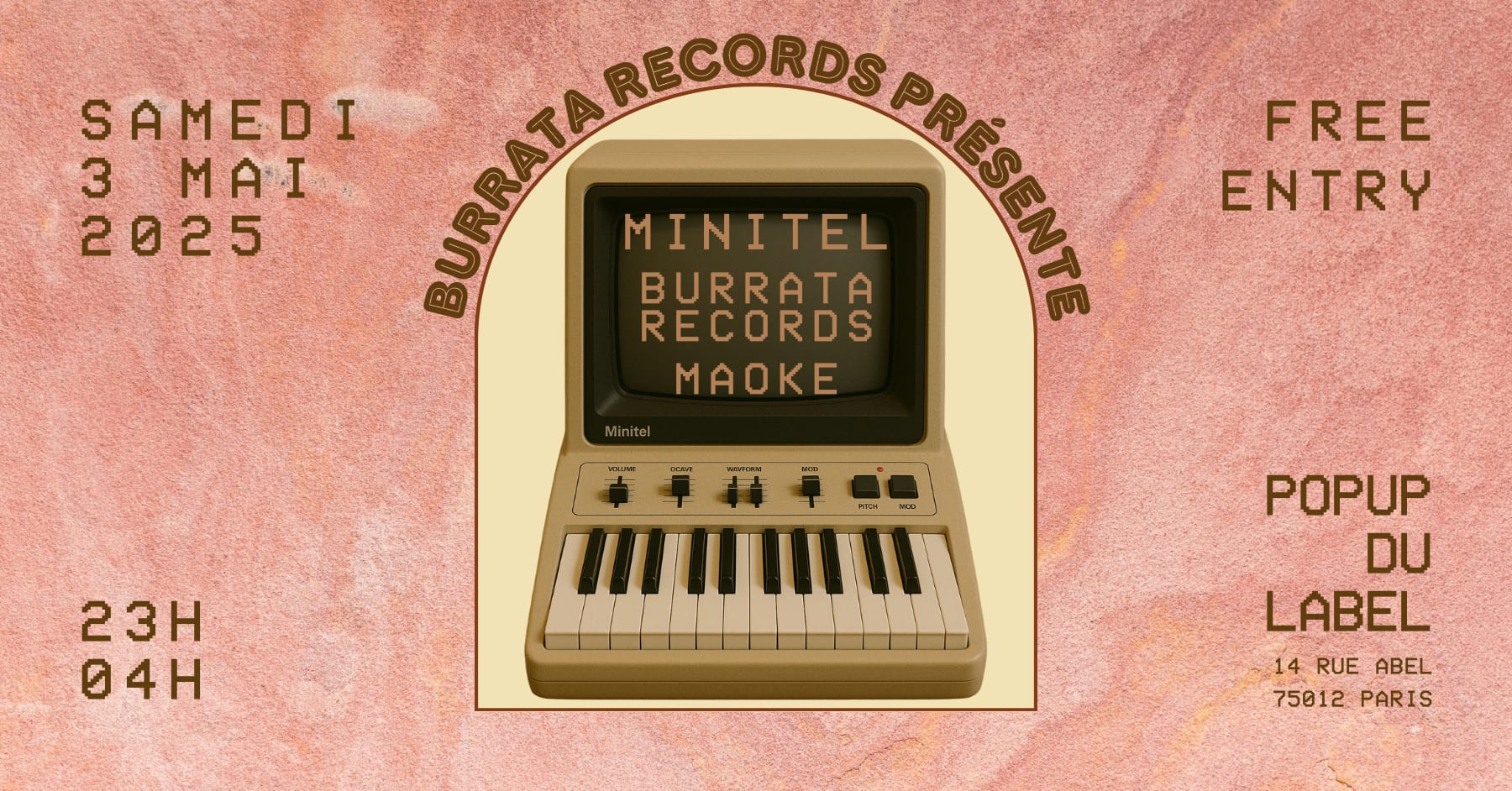 Burrata Records Au Popup Du Label Avec Minitel Et Maoke Cover