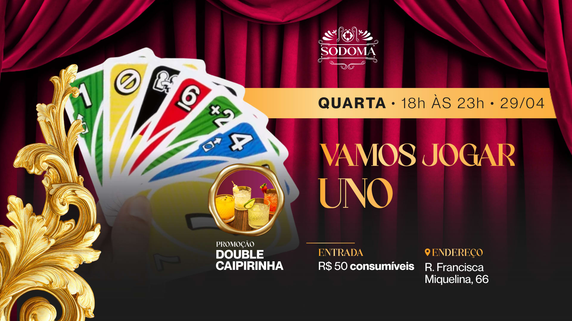 Quarta - Noite De Jogos Com Uno E Board Games Cover