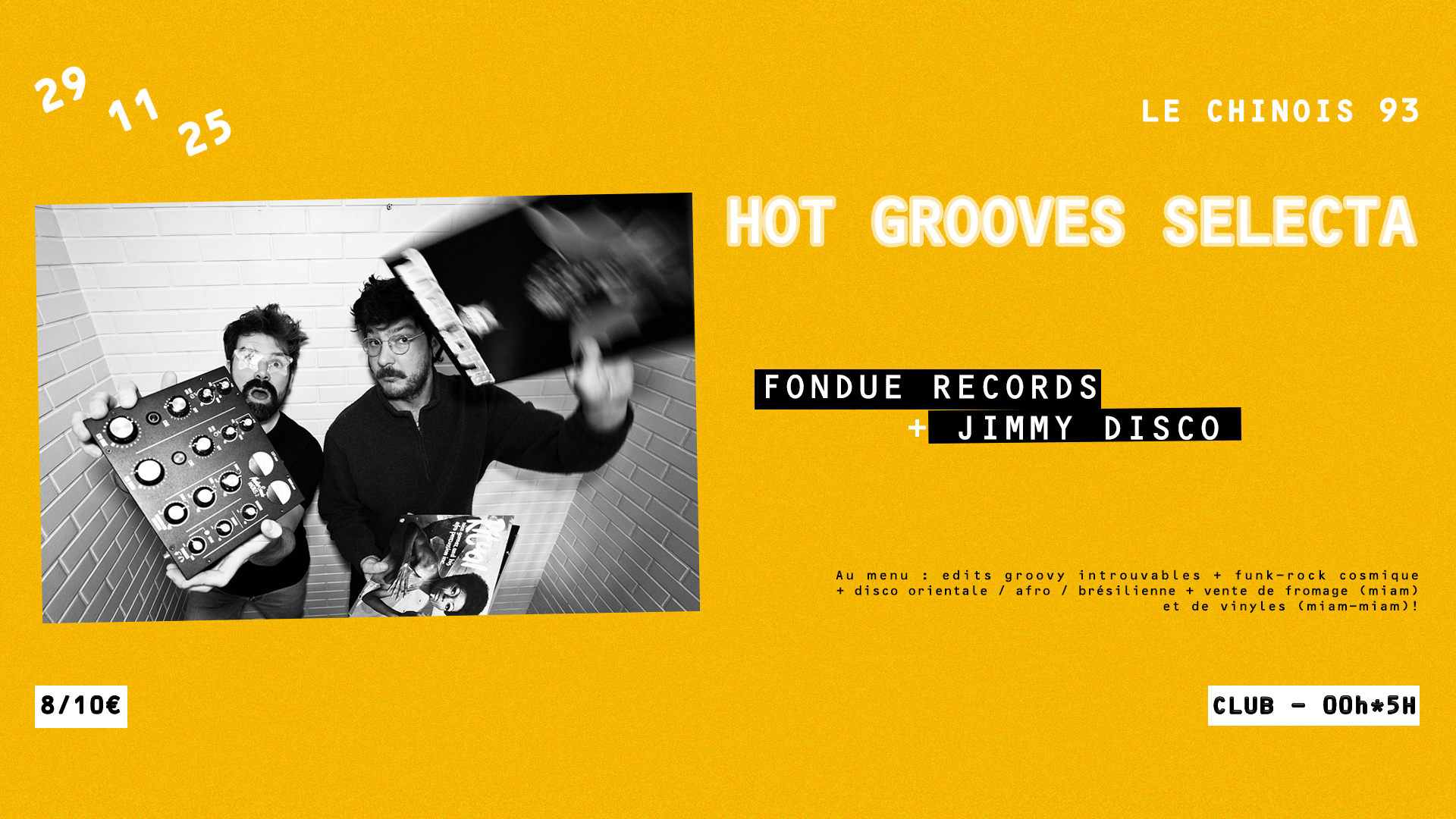 Hot Grooves Selecta : Fondue Records Invite Jimmy Disco Cover
