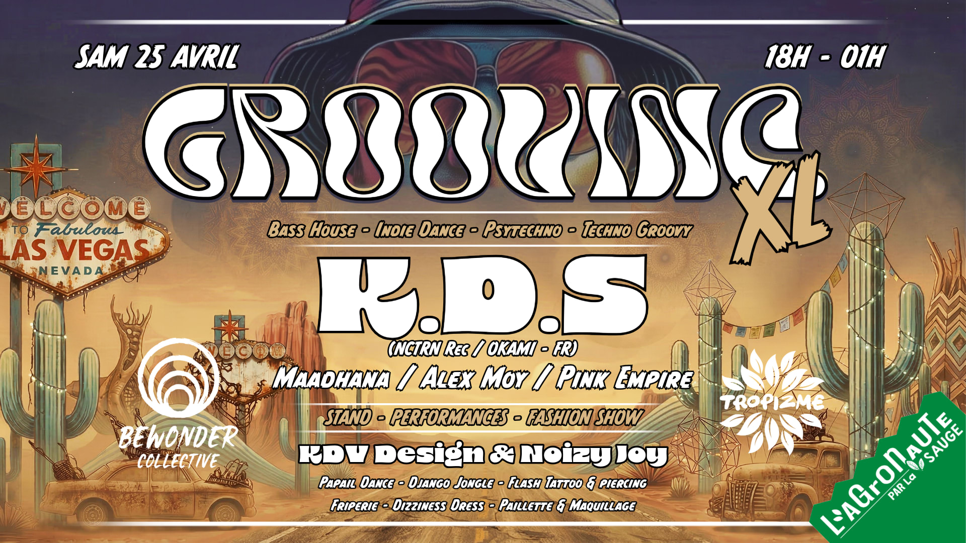 Groovinc XL - Bewonder Invite Kds & Tropizme @ L'agronaute Cover