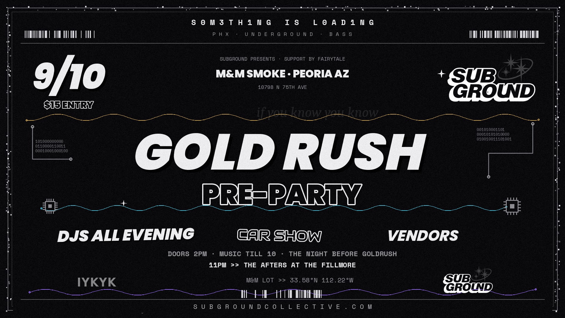 Gold Rush Pre-Party At M&M Cover