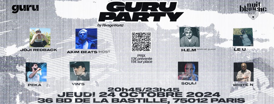 Vins H.E.M Joji White N Le U Souli Peka Au Guru Paris Cover
