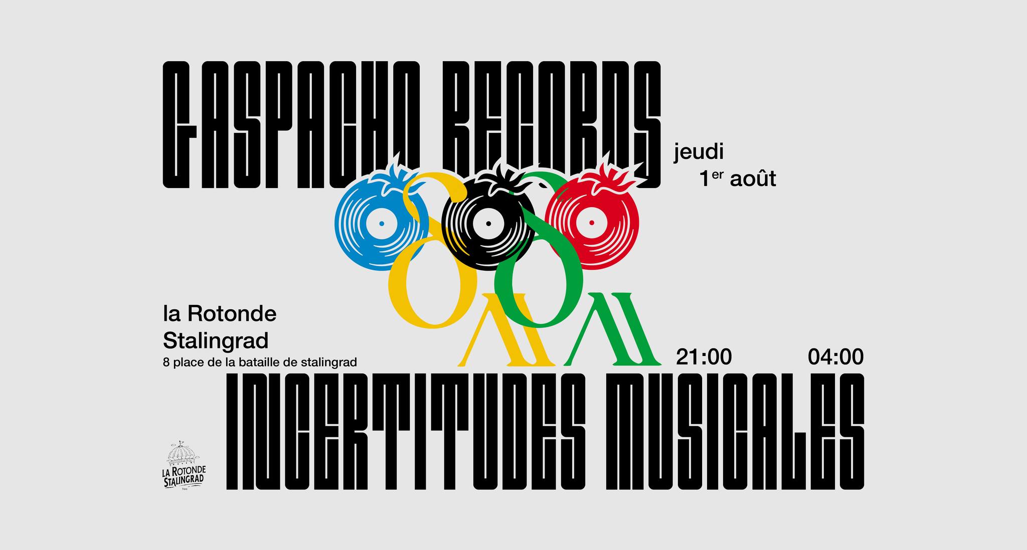 Rasade Olympique : Gaspacho Records X Incertitudes Musicales Cover