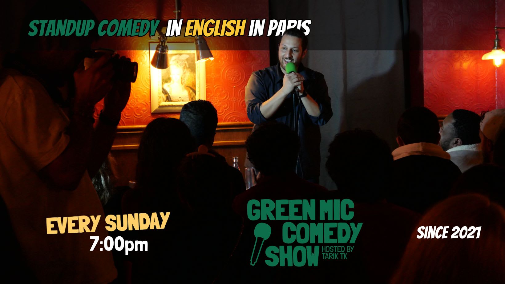 Stand-Up In English: Green Mic Comedy @Frogpubs Cover