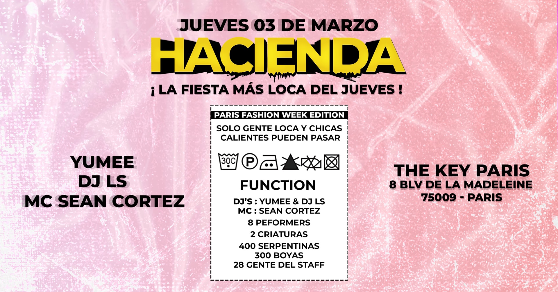 ☻ Hacienda ☻ Jueves 03 De Marzo ☻ Cover