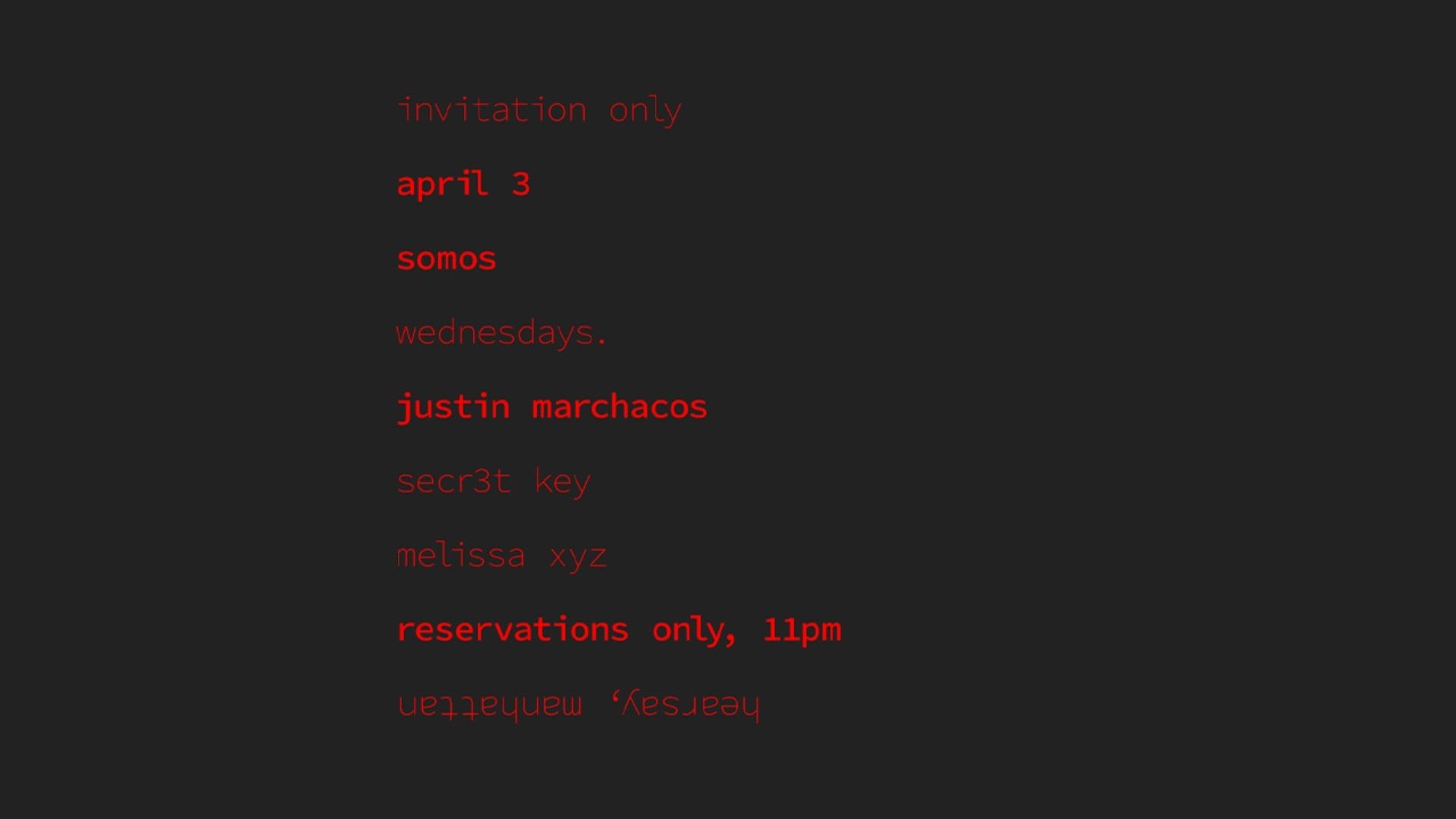 Hearsay: Somos W/ Justin Marchacos, Secr3t Key, Melissa Xyz Cover