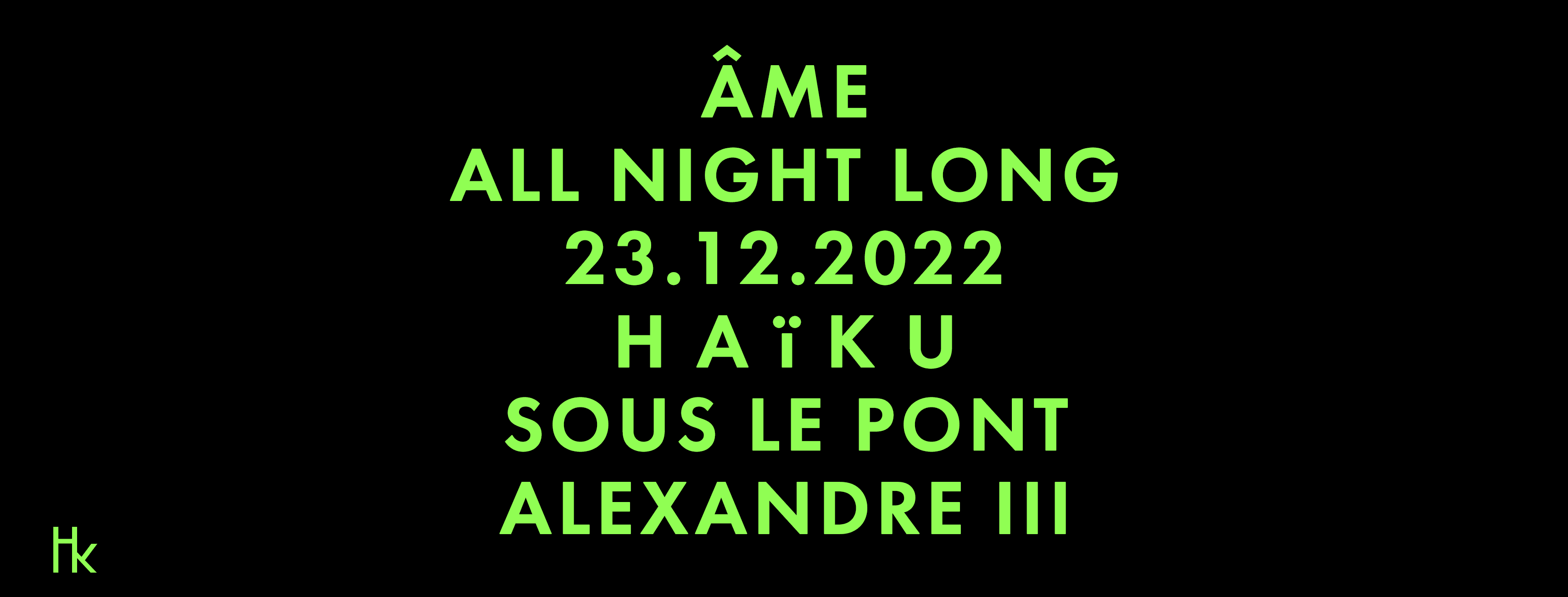 H A Ï K U  X Âme (All Night Long) Cover