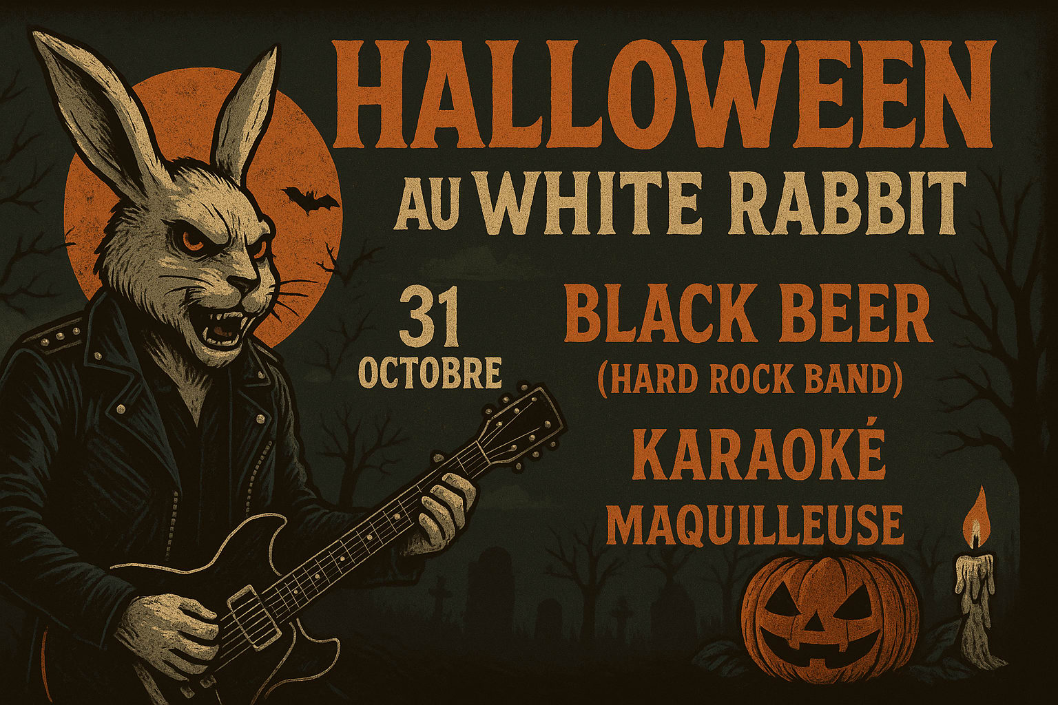 Halloween Au White Rabbit Cover
