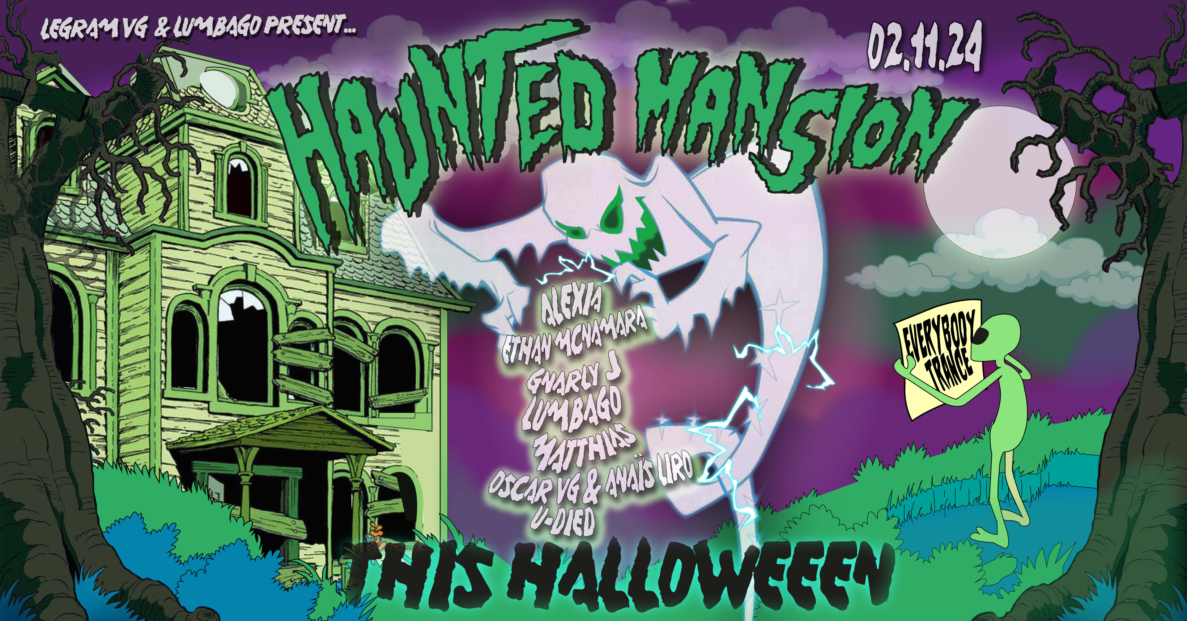 Haunted Mansion By Everybody Trance, Legram Vg & Lumbago Cover