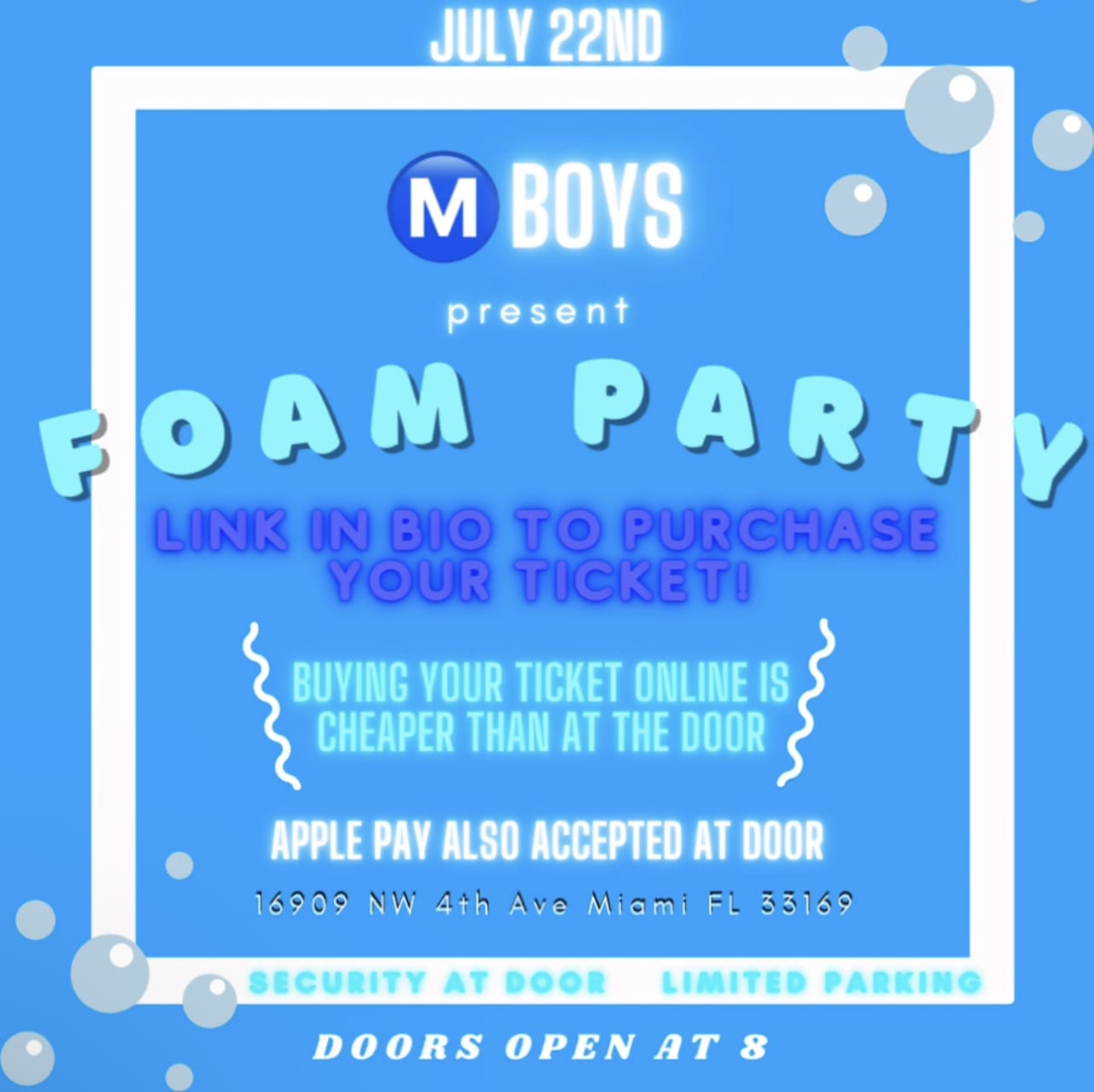 Mboyzzzzz Foam Party Cover