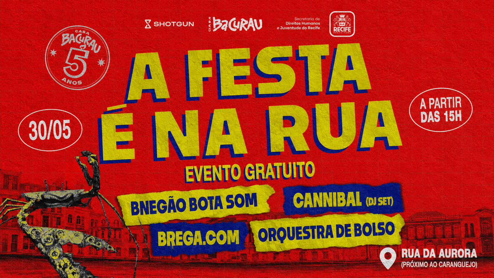 Casa Bacurau 5 Anos - A Festa Agora É Na Rua! Cover