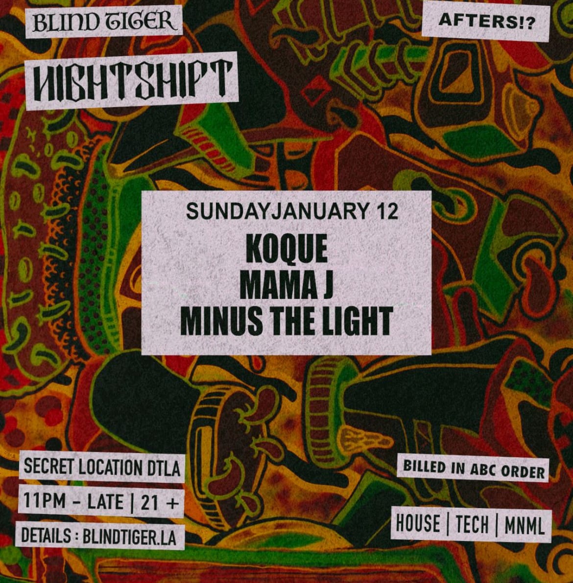 Nightshift Afterhours Cover