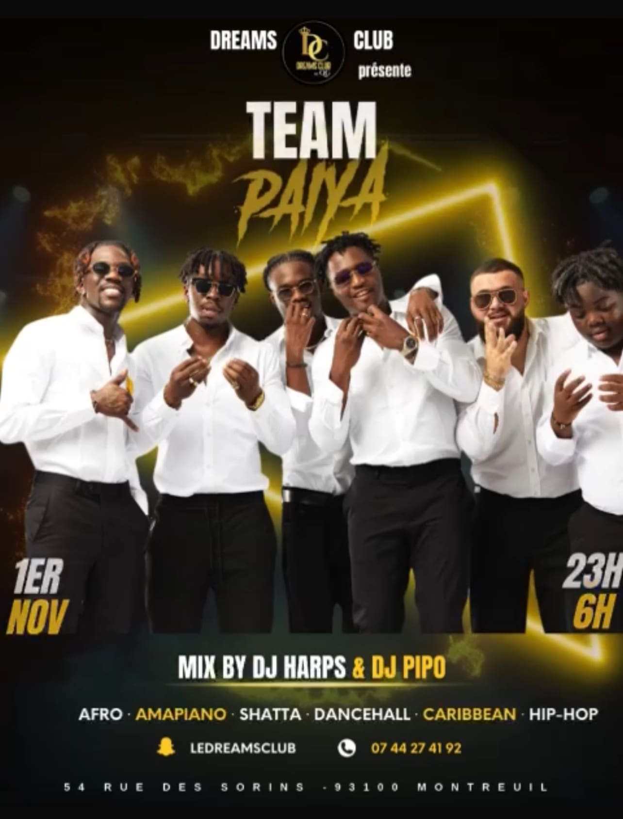 Dreams Club X Team Paiya : (Entrée Libre) Cover