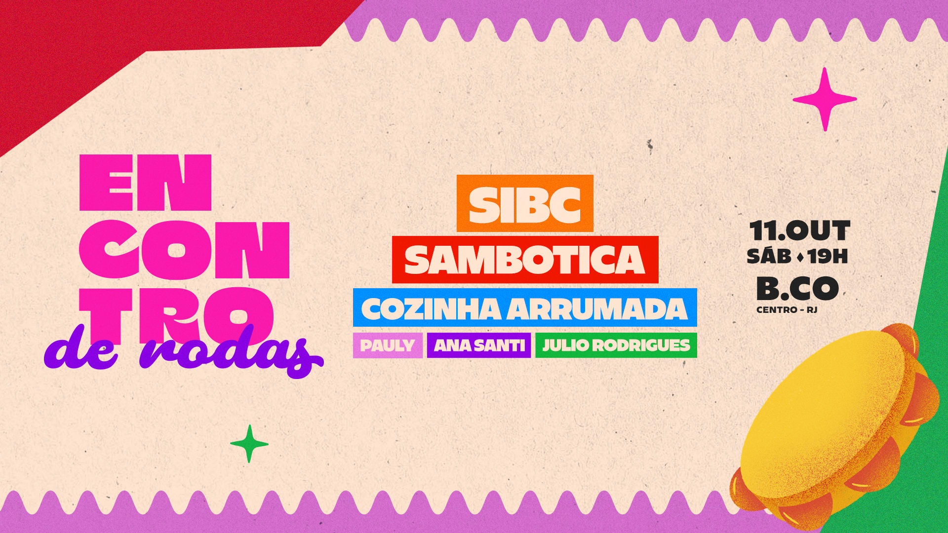 Encontro De Rodas | 11/10•Bco | Sibc, Sambotica, Cozinha &+ Cover