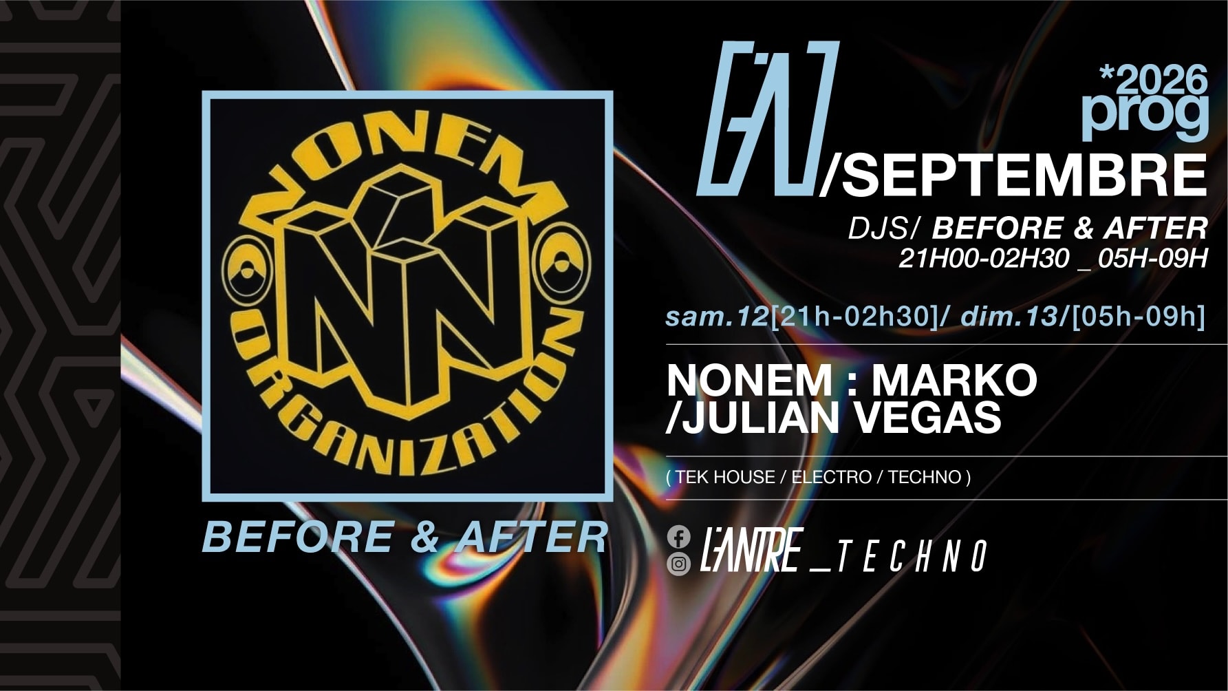 Nonem Organization : Marko / Julian Vegas — After Cover