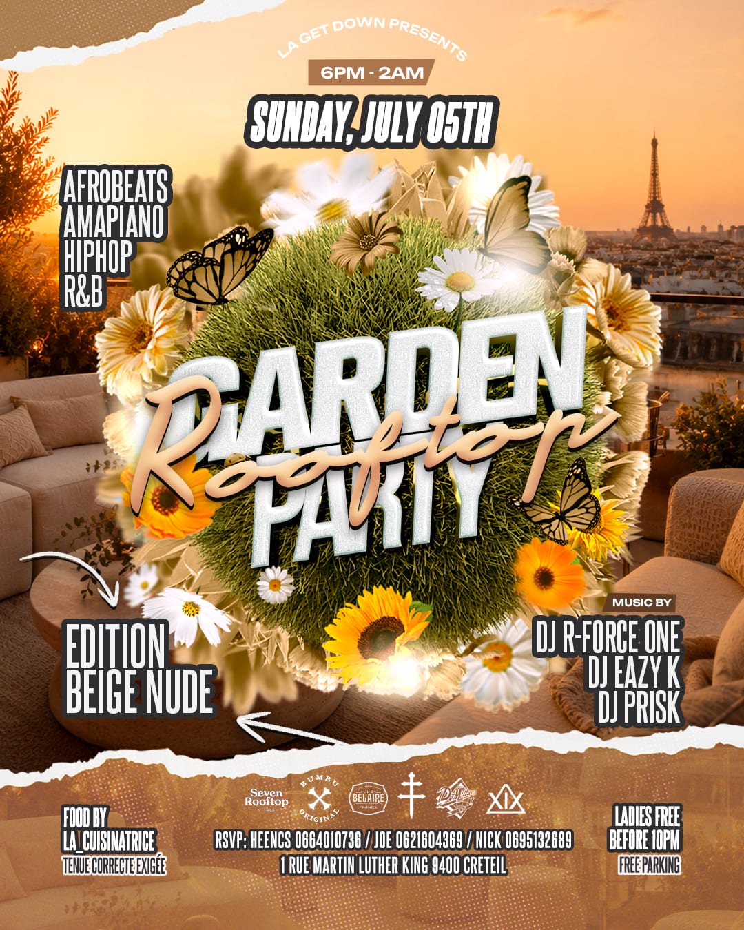 Garden Party | Dim 5 Juil | Beige Nude Édition -Rooftop Cover