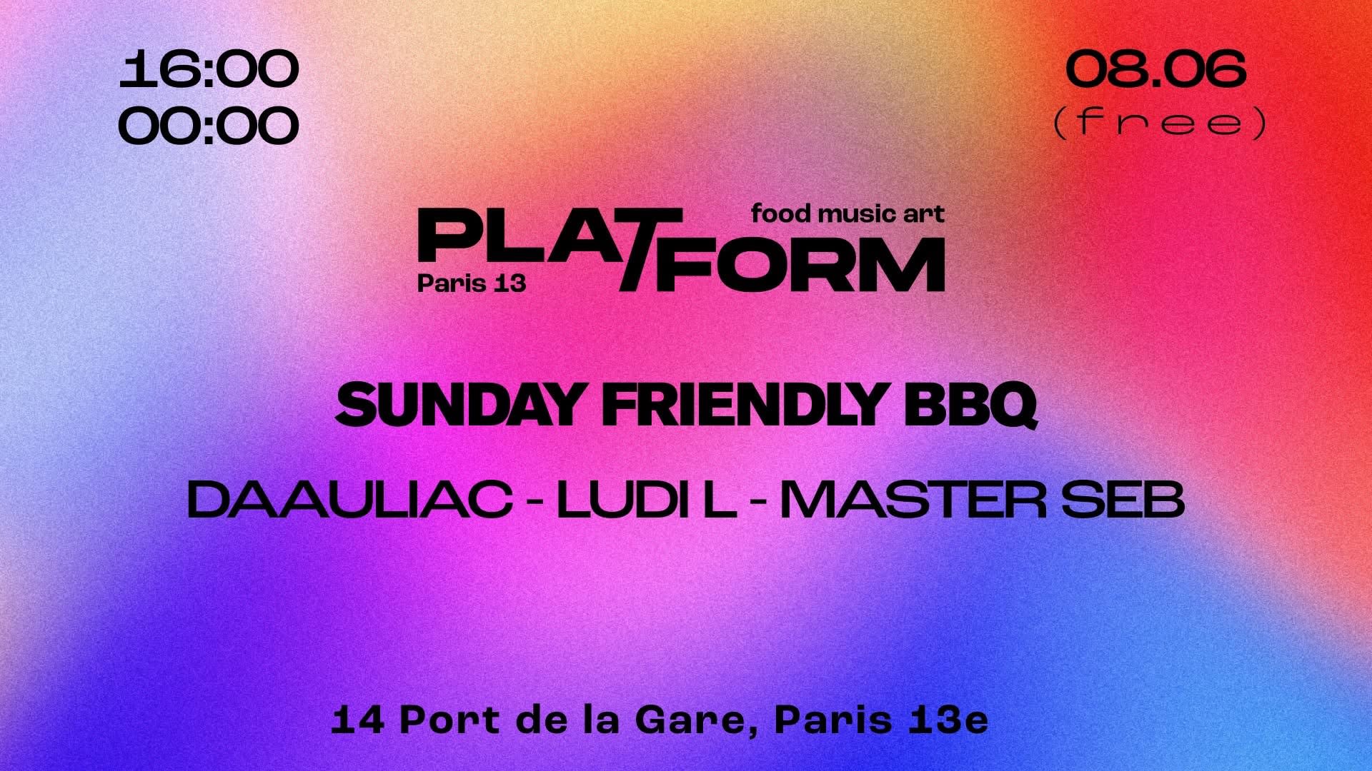Sunday Friendly Bbq • Daauliac X Ludi L X Master Seb • Free Cover