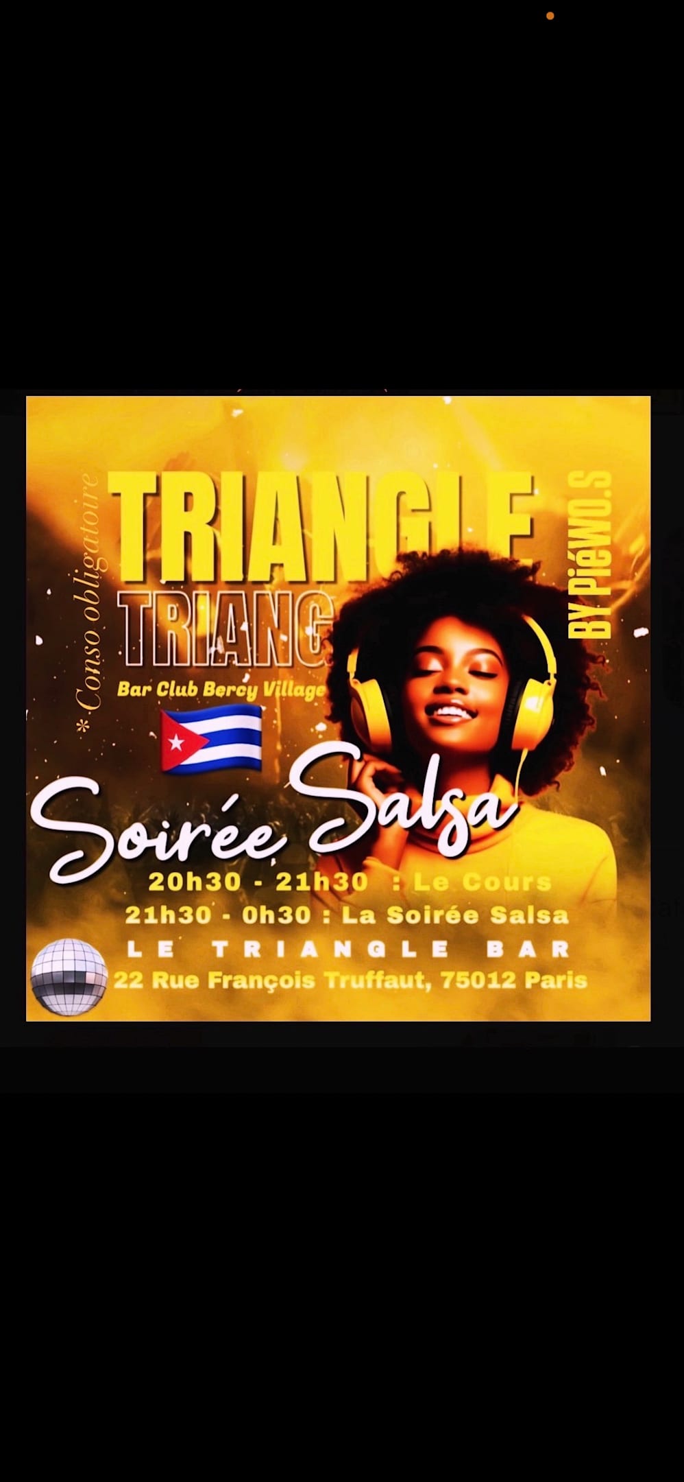 Samedi / Cours & Soirée Salsa Bercy Village Paris Cover