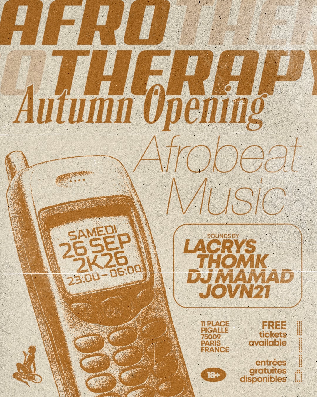 Afrotherapy - Samedi 26 Septembre - Folies Pigalle Cover