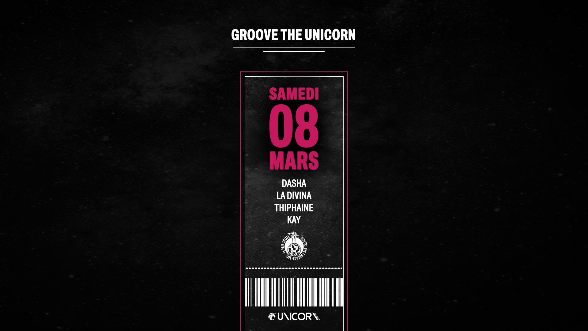 Groove The Unicorn - Quartier Libre, Rouen Cover