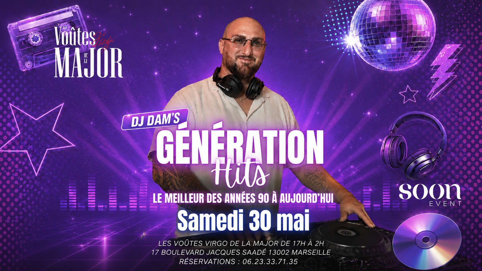 Génération Hits - Dj Dam’S - Entrée Gratuite Cover