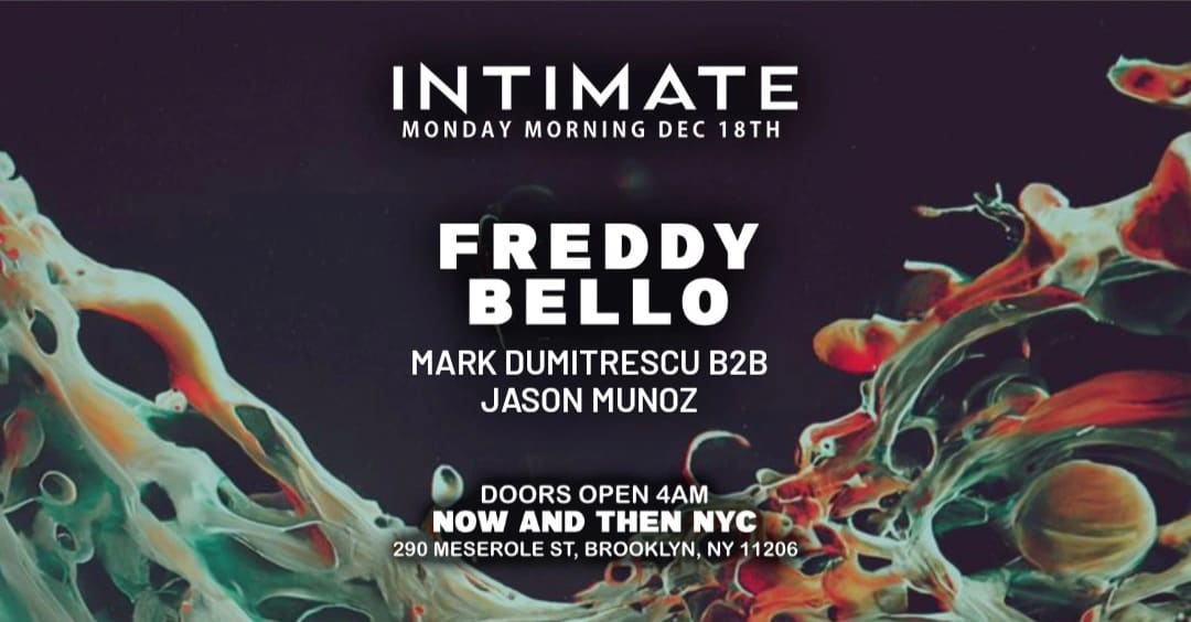 The Official Bklyn Party " Intimate " Freddy Bello - Jason M Cover