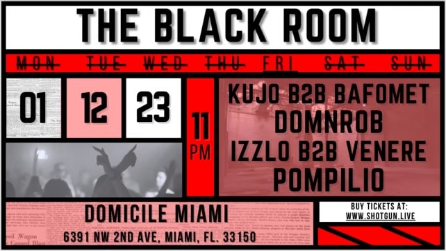 Domicile Presents The Black Room Cover
